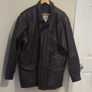 John Ashford Black Military Field Jacket with Relaxed Fit